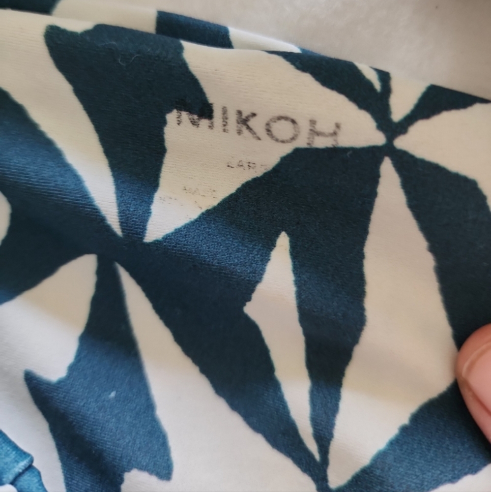 Mikoh Blue and White Cutout One-Piece Swimsuit - Picture 5 of 6
